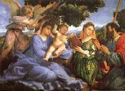 Lorenzo Lotto Madonna and child with Saints Catherine and James china oil painting reproduction